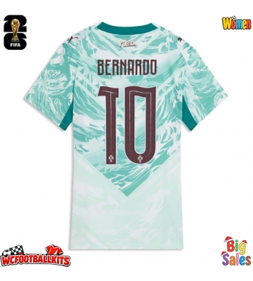 Portugal Bernardo Silva #10 Replica Away Stadium Shirt for Women World Cup 2026 Short Sleeve